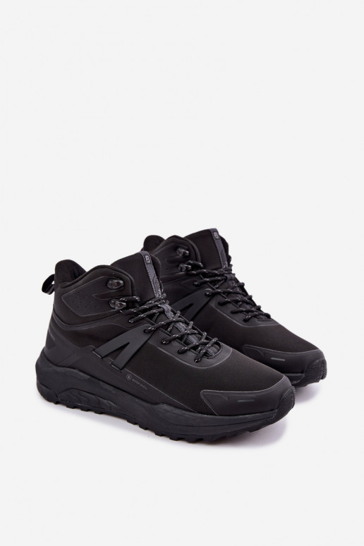 Botas de caminhada isoladas para homens impermeáveis em preto Koby