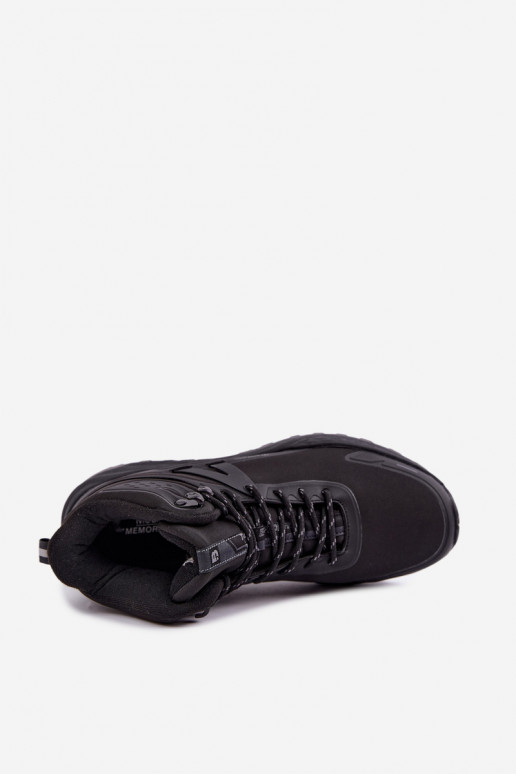Botas de caminhada isoladas para homens impermeáveis em preto Koby