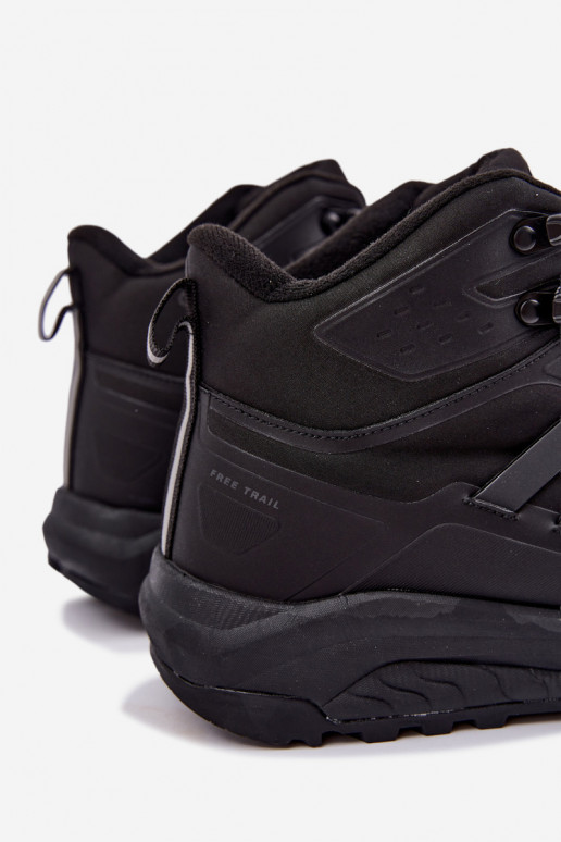 Botas de caminhada isoladas para homens impermeáveis em preto Koby