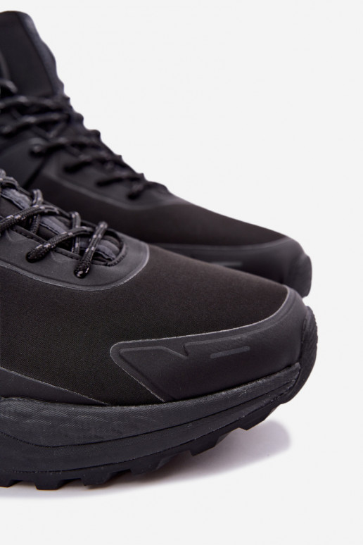 Botas de caminhada isoladas para homens impermeáveis em preto Koby