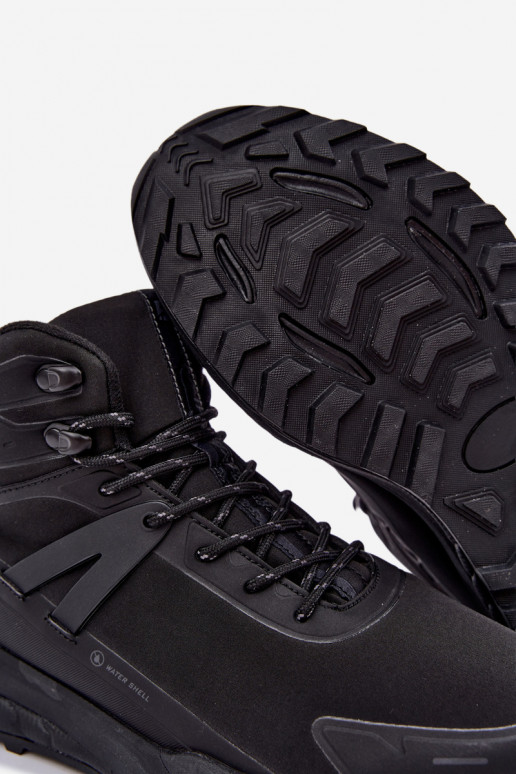 Botas de caminhada isoladas para homens impermeáveis em preto Koby