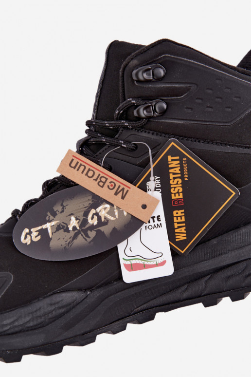 Botas de caminhada isoladas para homens impermeáveis em preto Koby