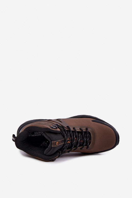 Botas de caminhada isoladas para homens impermeáveis em marrom Koby