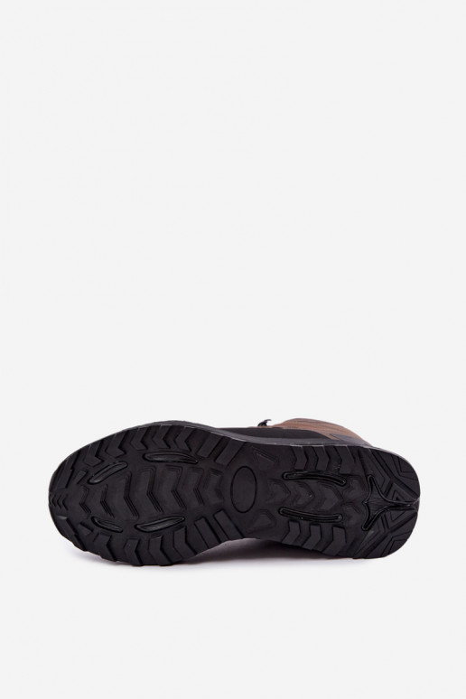 Botas de caminhada isoladas para homens impermeáveis em marrom Koby