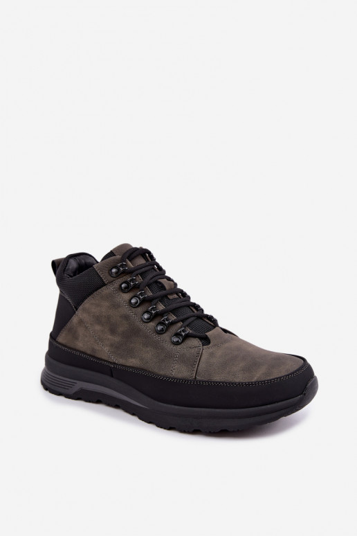 Botas de caminhada isoladas para homens em cinza Nivelle