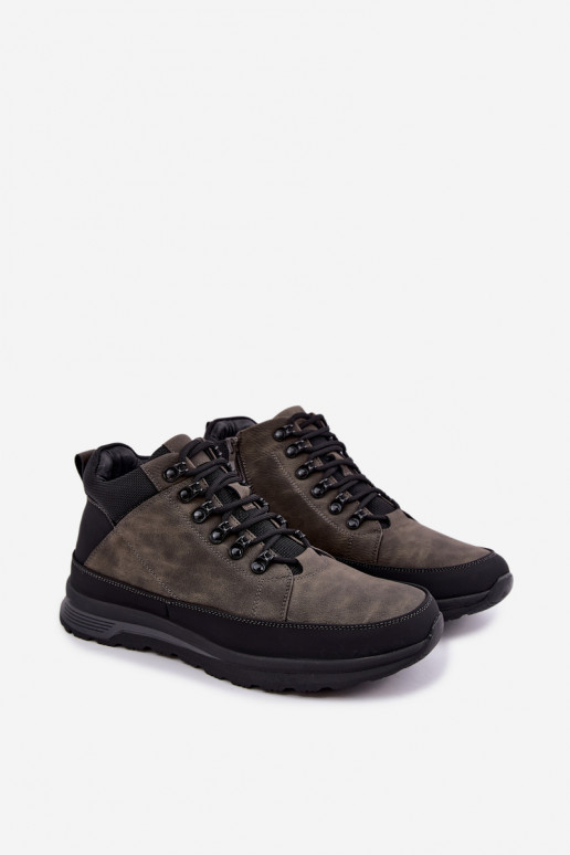 Botas de caminhada isoladas para homens em cinza Nivelle
