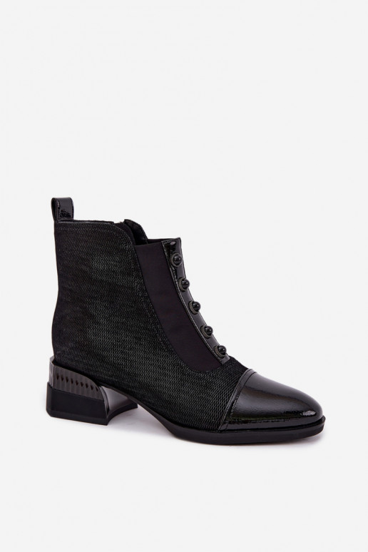 Botas de camurça com saltos isolados D&A CR62-3188 preto