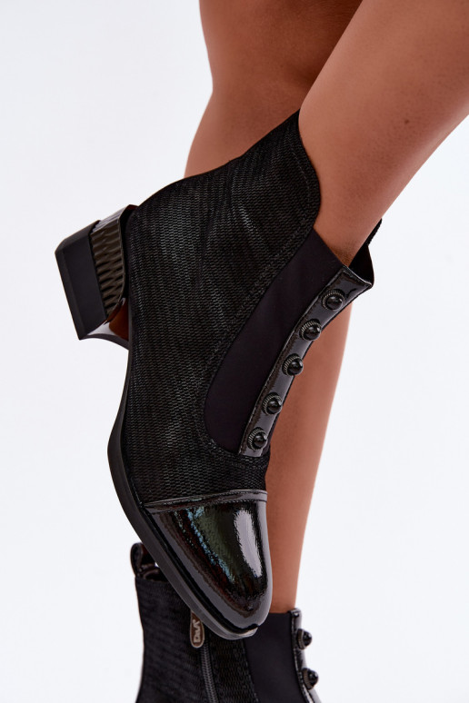 Botas de camurça com saltos isolados D&A CR62-3188 preto