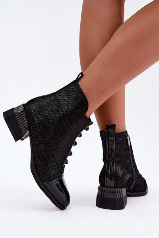 Botas de camurça com saltos isolados D&A CR62-3188 preto
