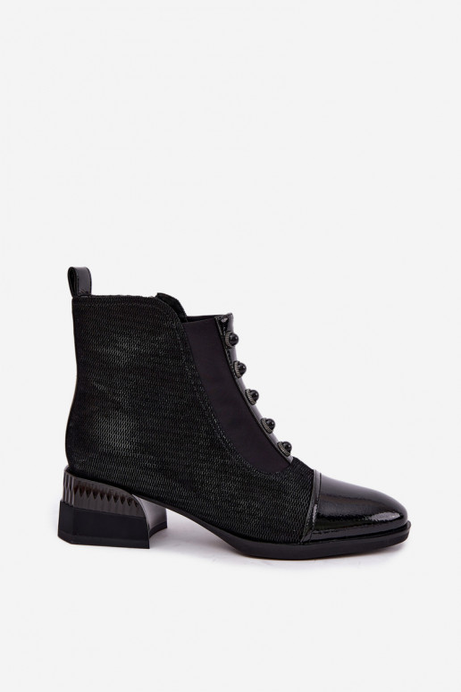 Botas de camurça com saltos isolados D&A CR62-3188 preto