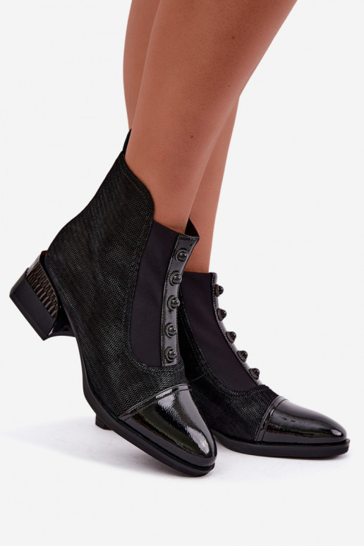Botas de camurça com saltos isolados D&A CR62-3188 preto