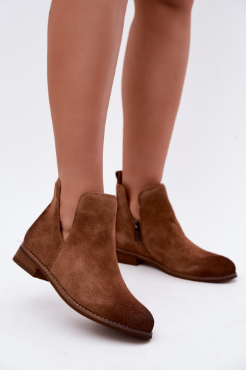 Botas de camurça com recortes Vinceza 133142 castanho 2
