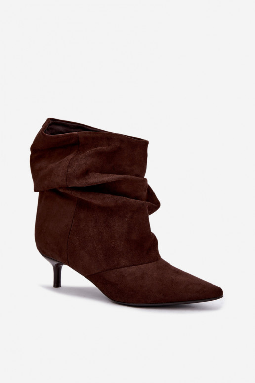 Botins slip-on com salto em camurça sintética Loralia