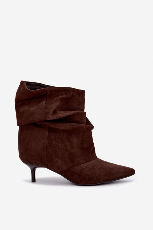 Botins slip-on com salto em camurça sintética Loralia