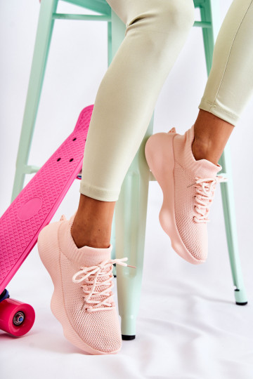 Um modelo atraente tênis Feminino cor rosa Dalmiro