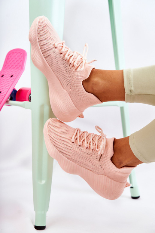 Tênis esportivos slip-on Dalmiro na cor rosa