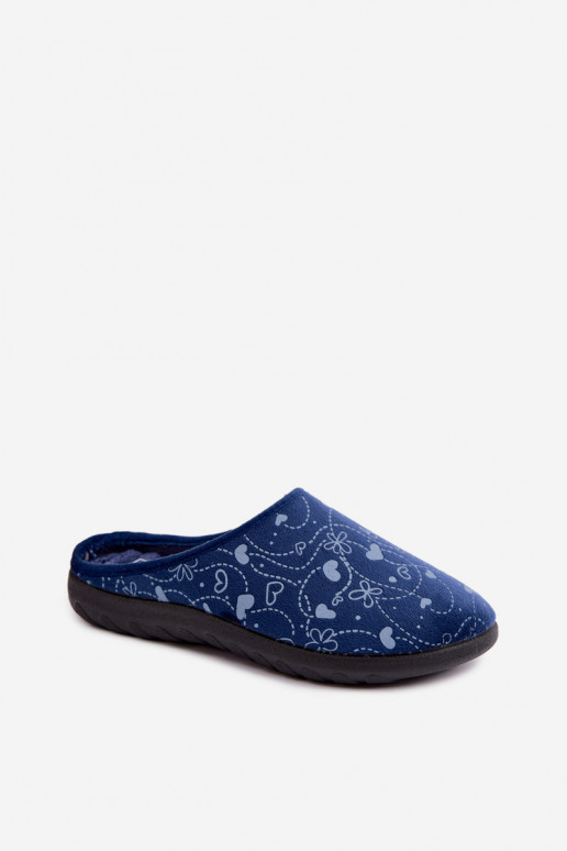 Chinelos femininos azul escuro com padrões Inblu ET000041