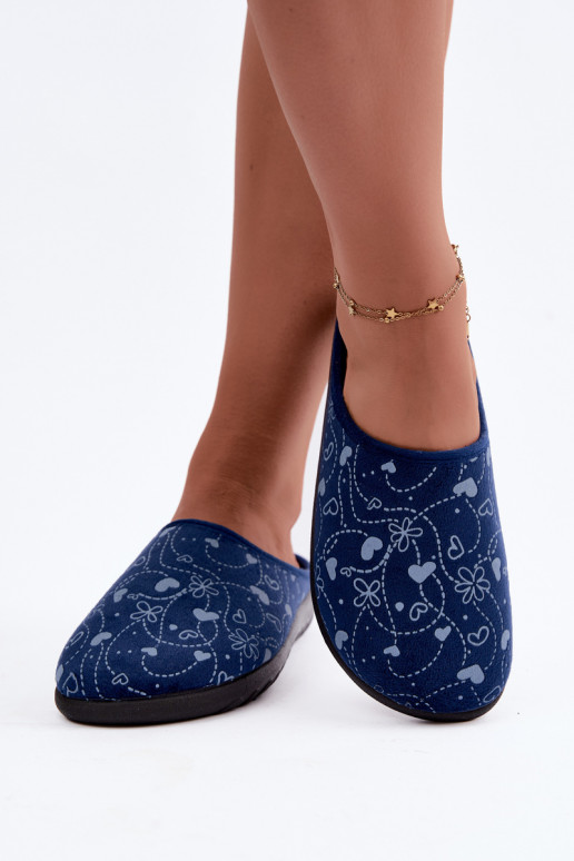 Chinelos femininos azul escuro com padrões Inblu ET000041