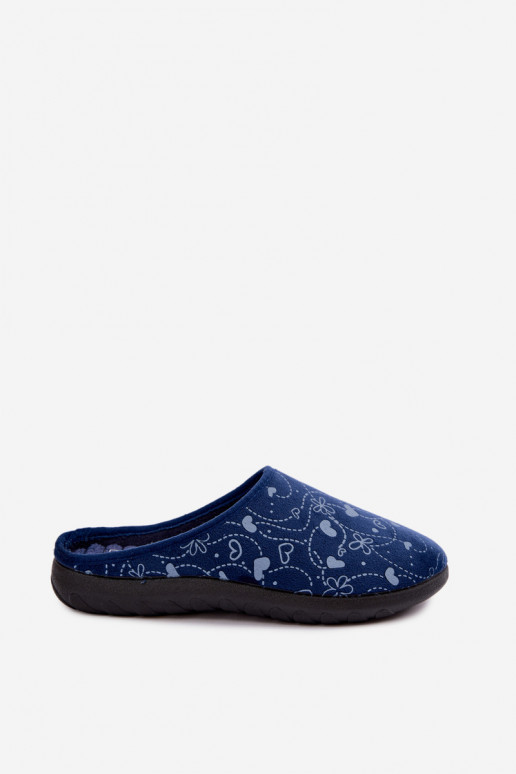 Chinelos femininos azul escuro com padrões Inblu ET000041
