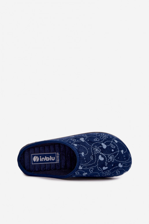 Chinelos femininos azul escuro com padrões Inblu ET000041