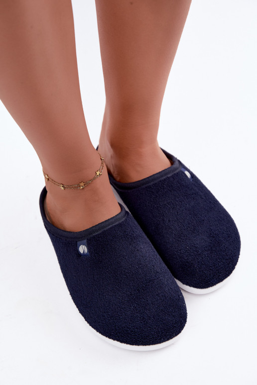 Chinelos femininos azul escuro para casa Inblu EC000102