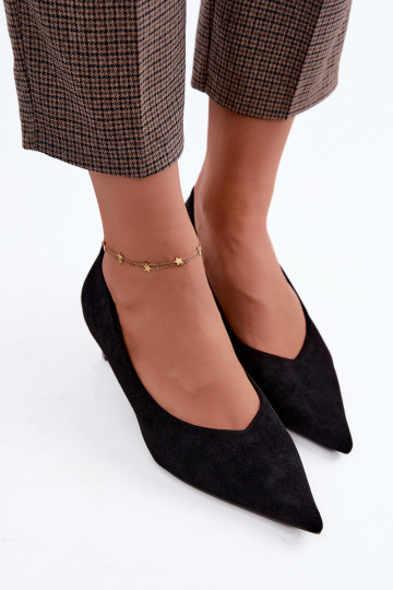 Sapatos de bico fino em preto Tadela