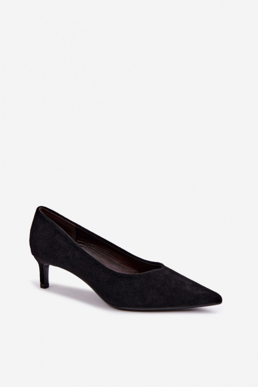Sapatos de bico fino em preto Tadela
