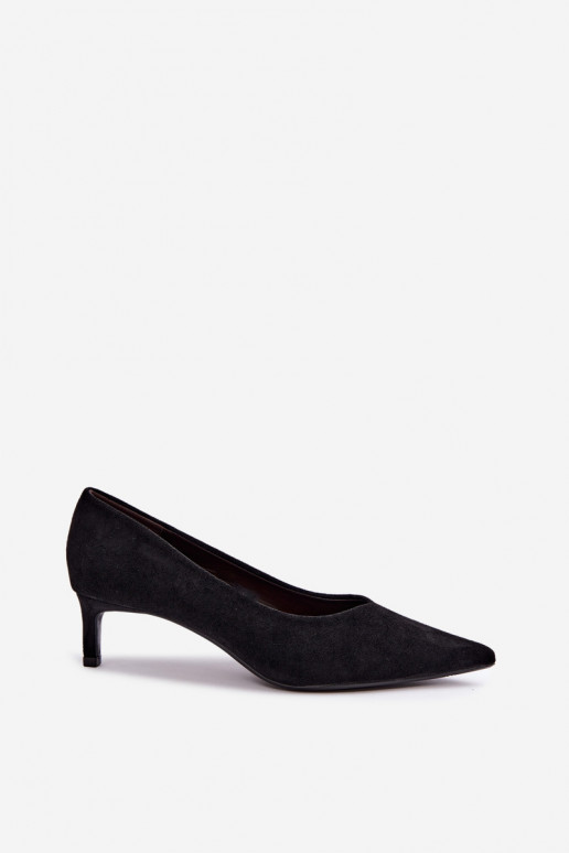 Sapatos de bico fino em preto Tadela