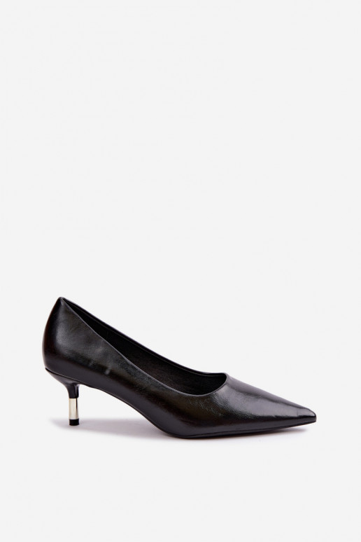Sapatos de salto baixo em preto Pelina