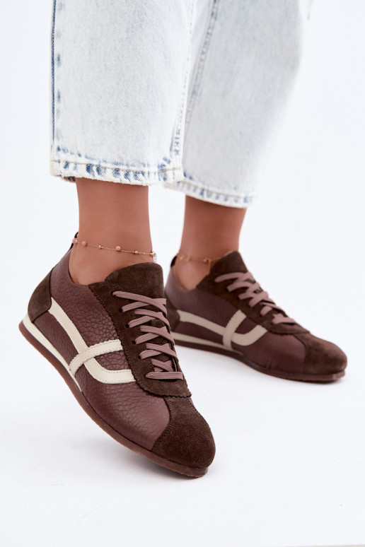 Tênis em camurça sintética na cor chocolate Zazoo N1402S2