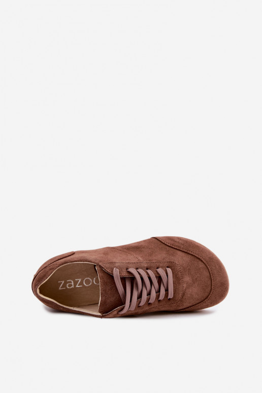 Tênis Barefoot em camurça sintética marrom Zazoo N1422