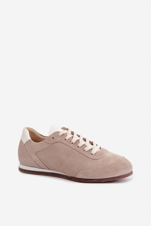 Tênis Barefoot com bordados em cor de areia Zazoo N1414