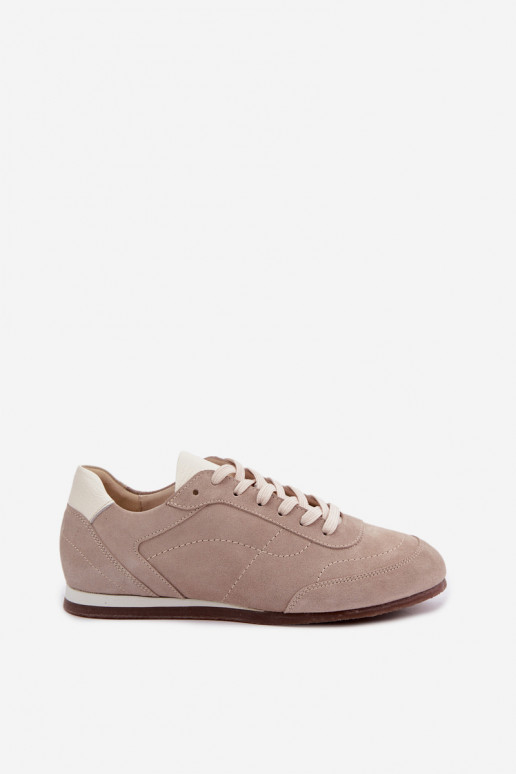 Tênis Barefoot com bordados em cor de areia Zazoo N1414