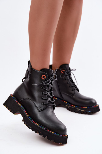 Botins de trabalho em couro sintético Artiker em preto 2