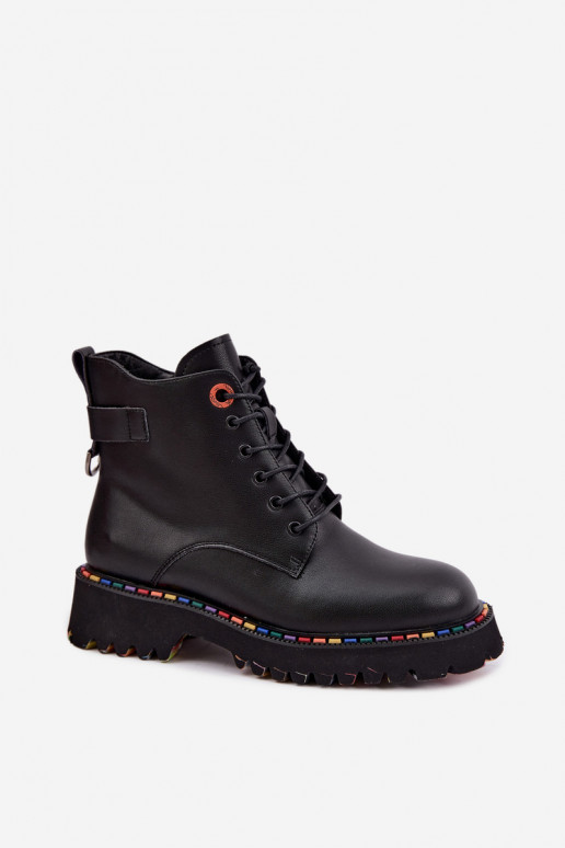 Botins de trabalho em couro sintético Artiker em preto