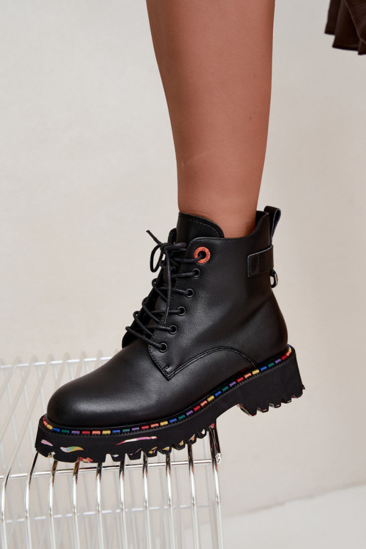 Botins de trabalho em couro sintético Artiker em preto