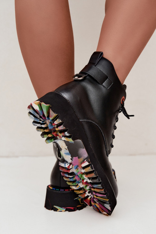 Botins de trabalho em couro sintético Artiker em preto