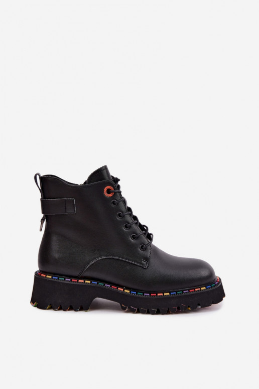 Botins de trabalho em couro sintético Artiker em preto