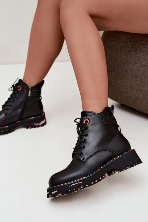 Botins de trabalho em couro sintético Artiker em preto