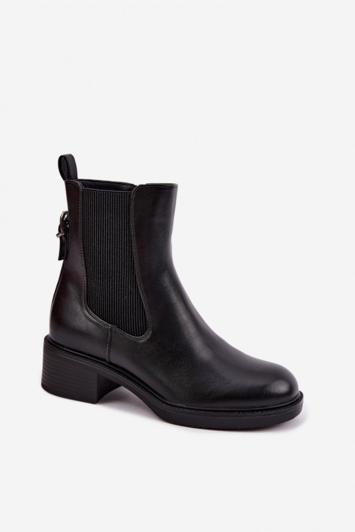 Botas femininas aquecimento De salto baixo Sergio Leone BT-04 cor preta