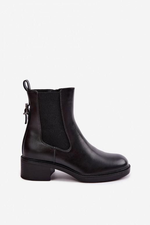Botas femininas aquecimento De salto baixo Sergio Leone BT-04 cor preta