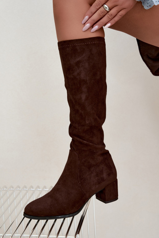À modalo clássico de camurça ecológicaoParae botas Sergio Leone KZ205 CzekoladoParae