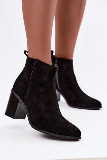 Pele de camurça Botas com aquecimento no interior Sergio Leone BT-49-S cor preta 2