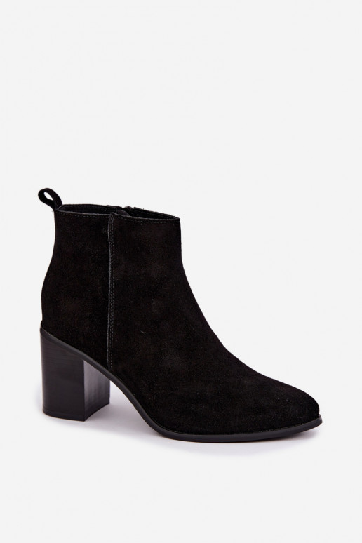 Botins de camurça pretos com forro quente Sergio Leone BT-49-S