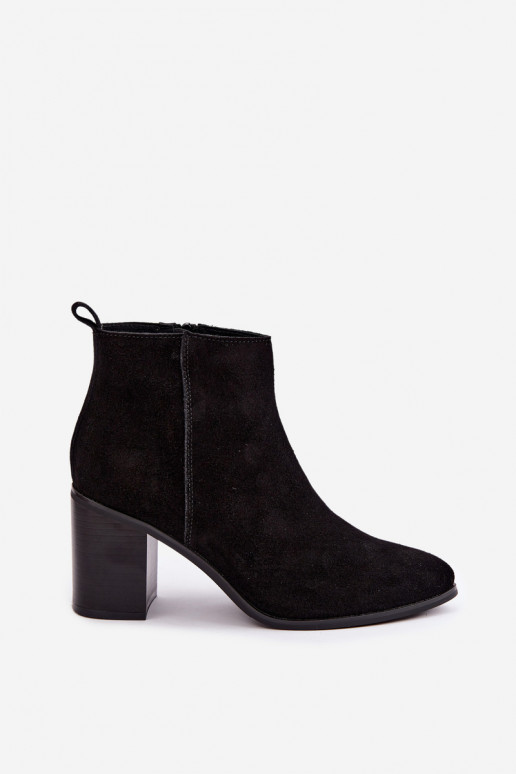 Pele de camurça Botas com aquecimento no interior Sergio Leone BT-49-S cor preta
