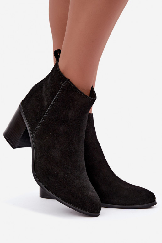 Pele de camurça Botas com aquecimento no interior Sergio Leone BT-49-S cor preta