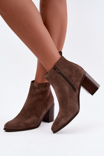 Pele de camurça Botas com aquecimento no interior Sergio Leone BT-49-S cor de argila 2