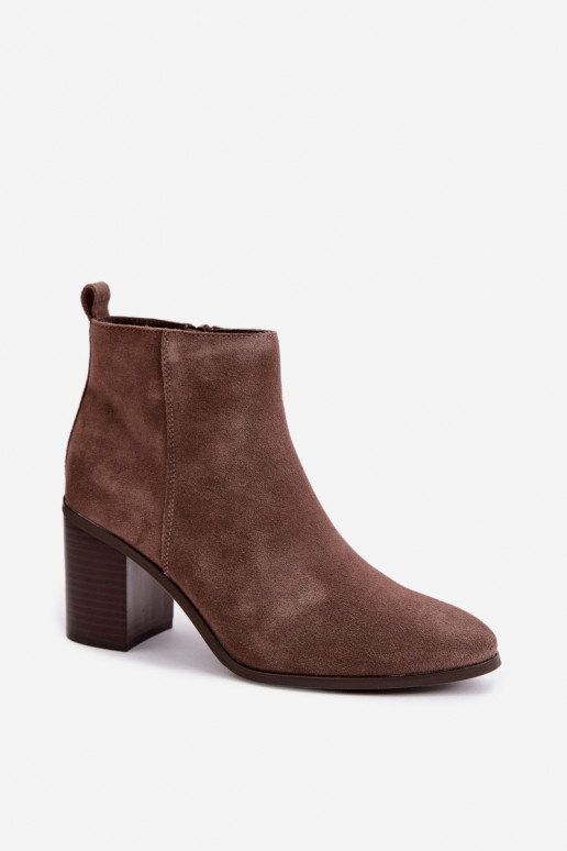 Botins de camurça cor argila com forro quente Sergio Leone BT-49-S