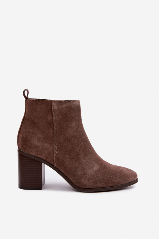 Botins de camurça cor argila com forro quente Sergio Leone BT-49-S