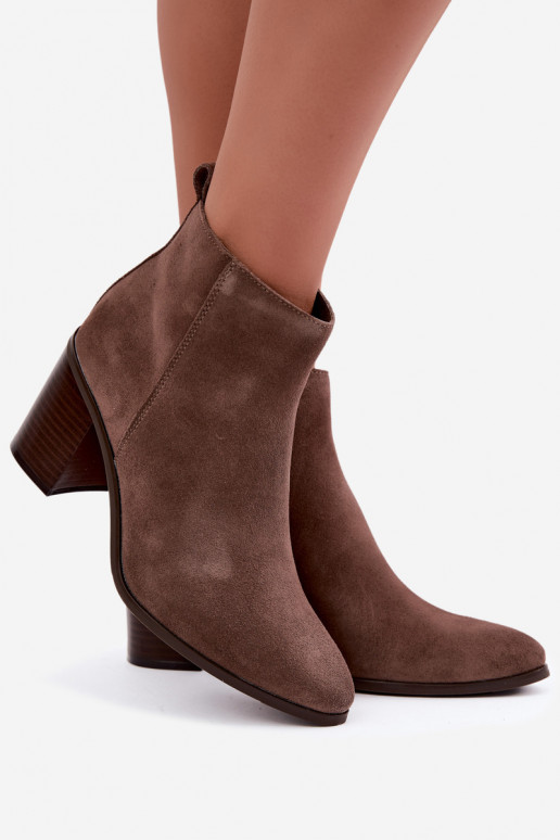Botins de camurça cor argila com forro quente Sergio Leone BT-49-S